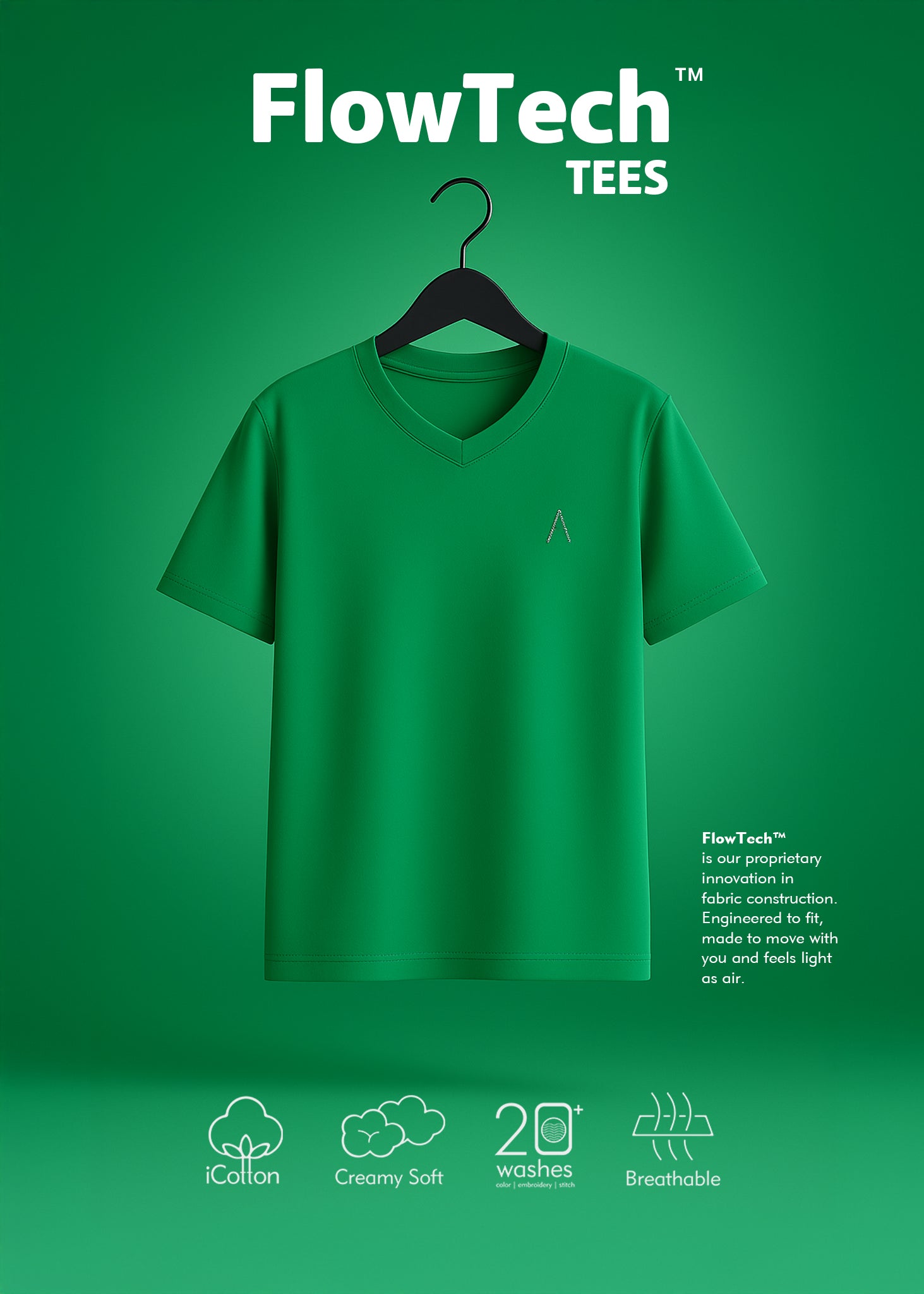 Cloud Soft Vee Neck Tee