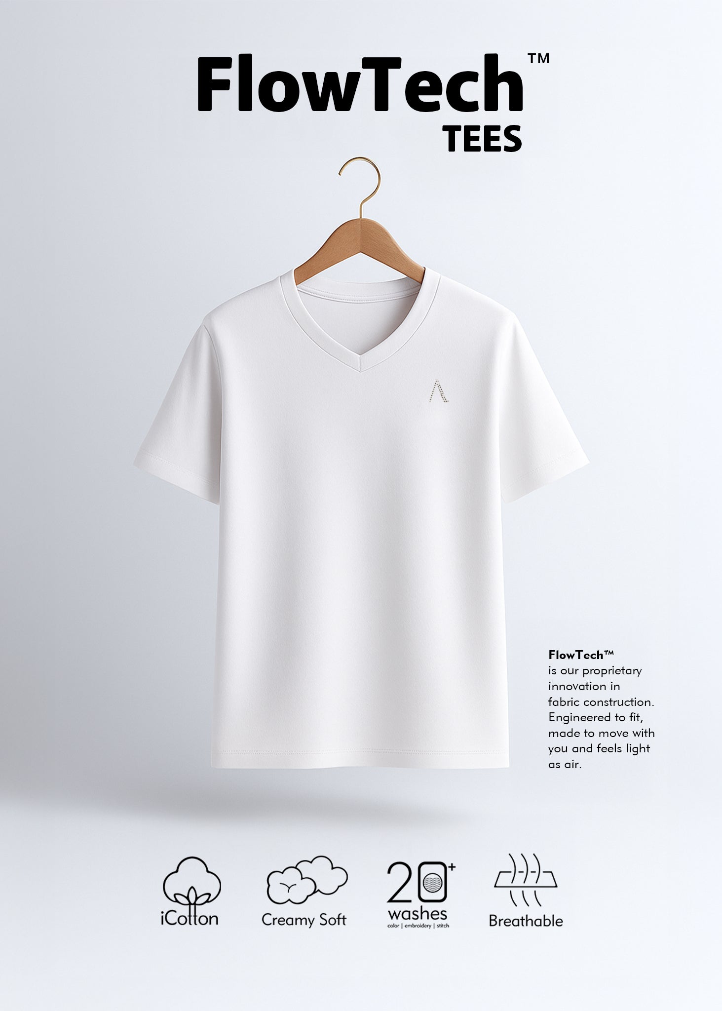Cloud Soft Vee Neck Tee
