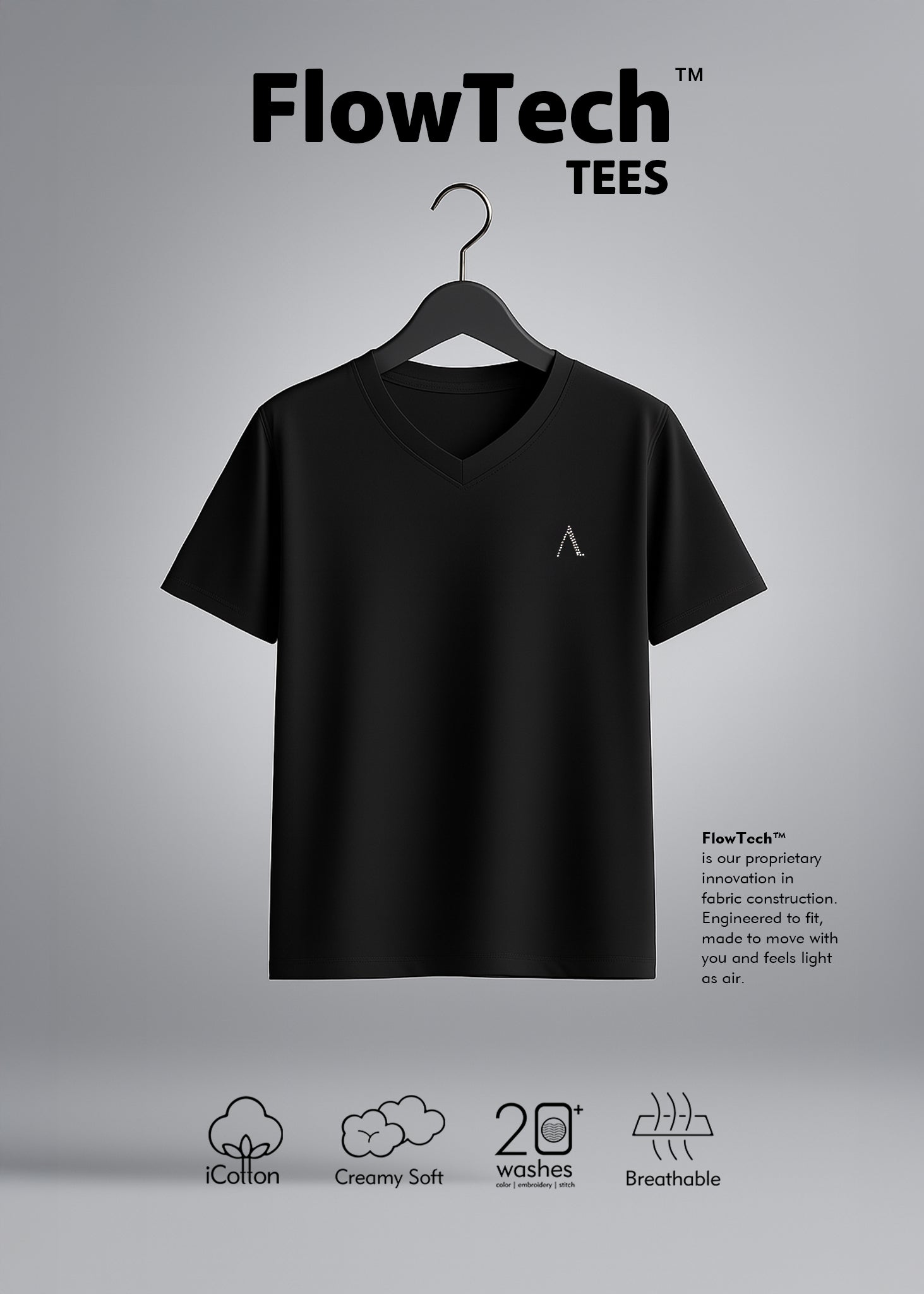 Cloud Soft Vee Neck Tee