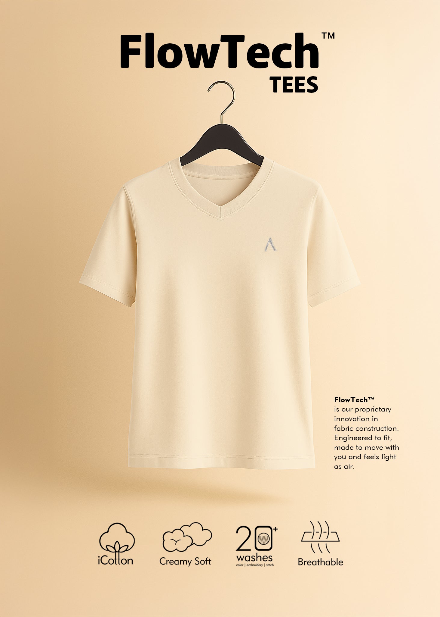 Cloud Soft Vee Neck Tee