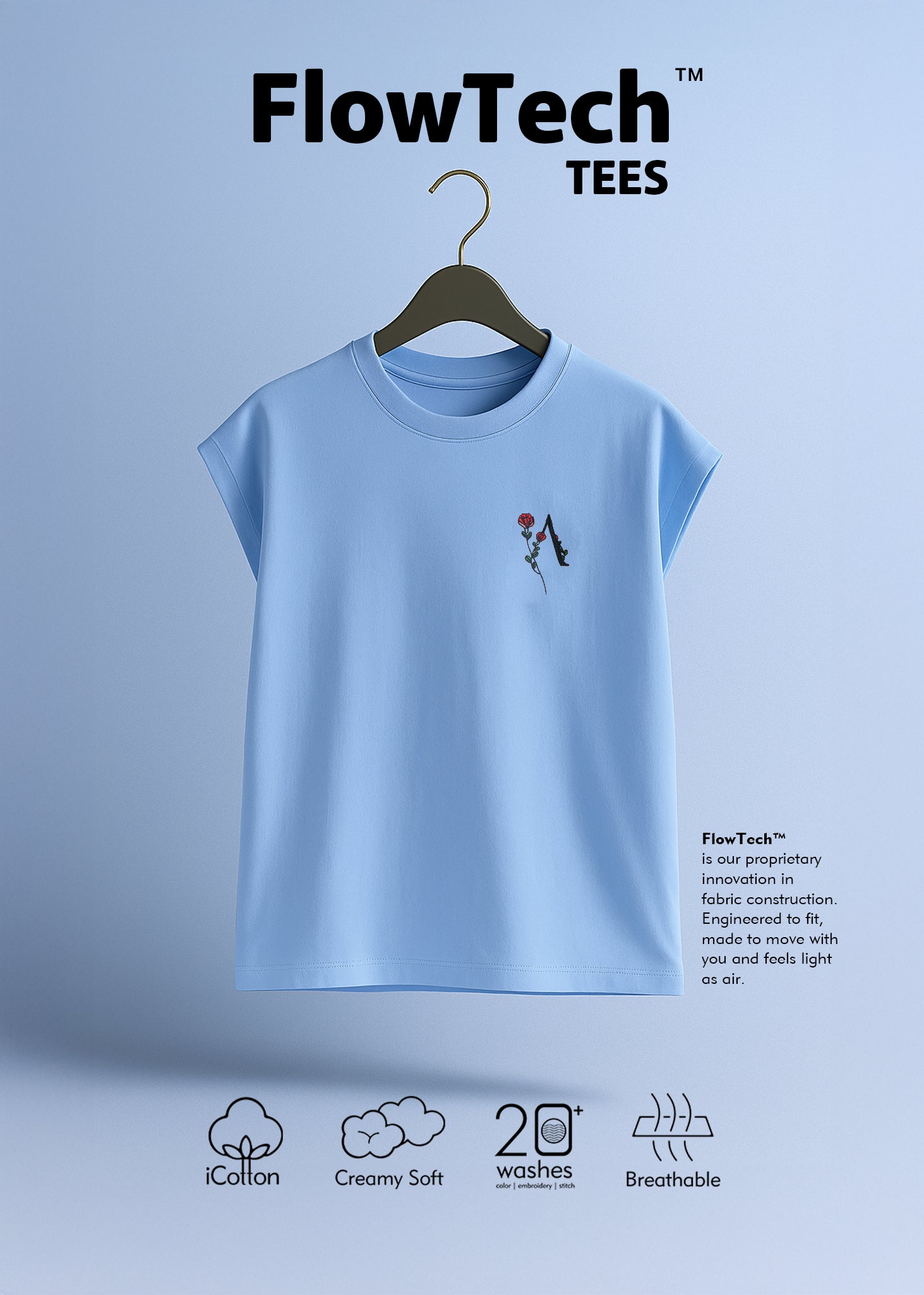 Embroidered Boxy Muscle Tee