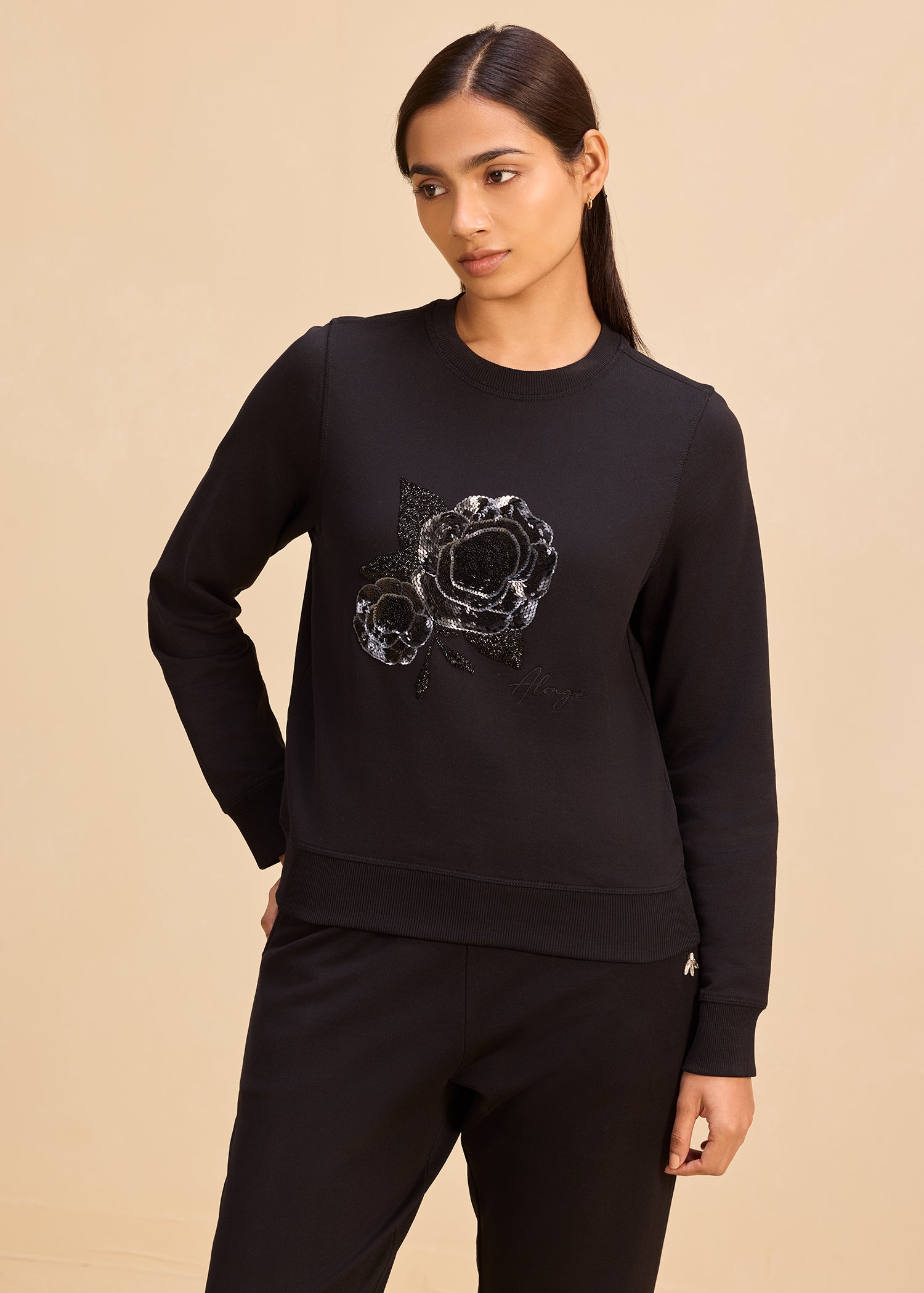 Showstopper Sweatshirt + Elevated Rhinestone Tapered Pants