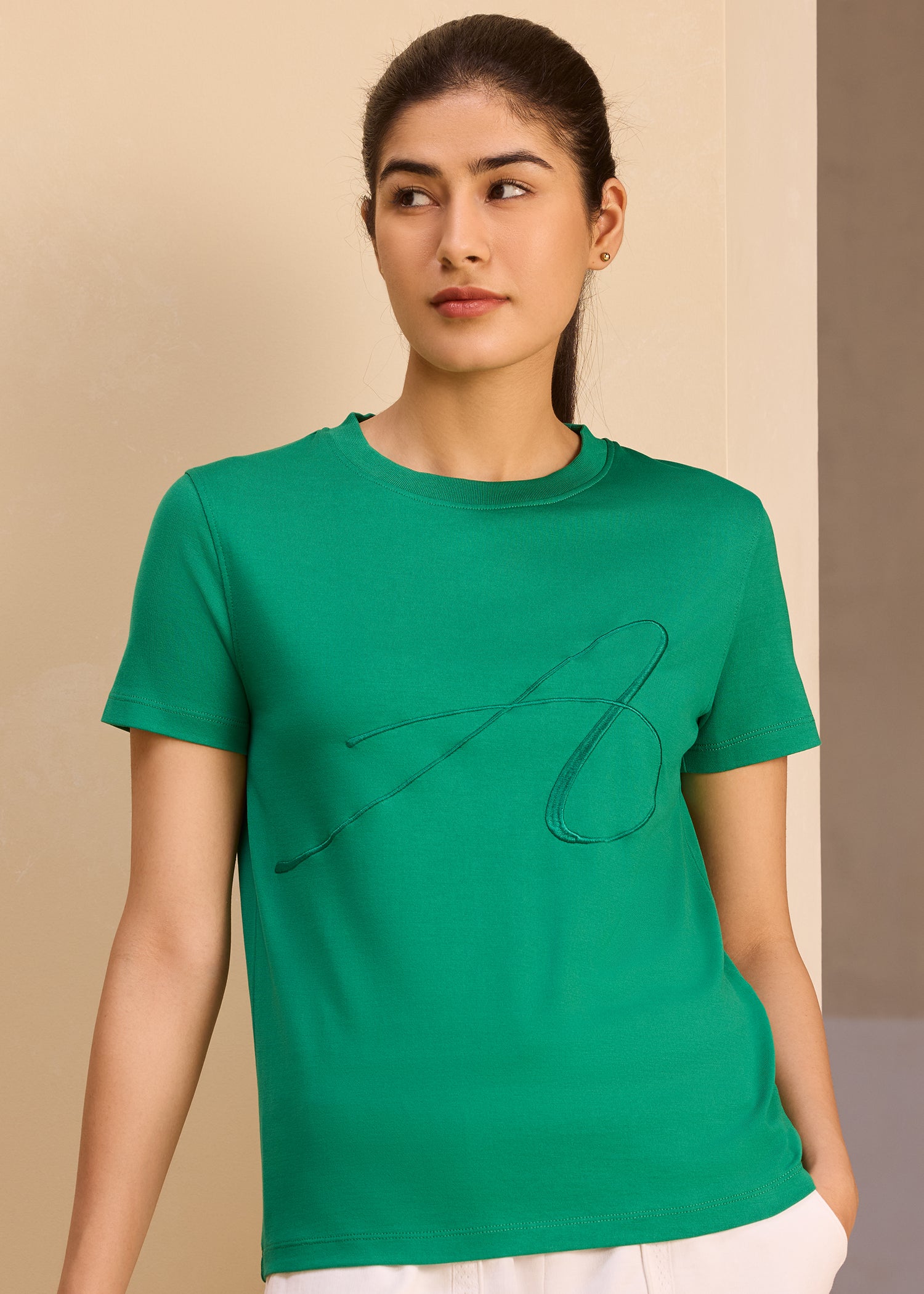Relaxed Fit Embroidery Tee