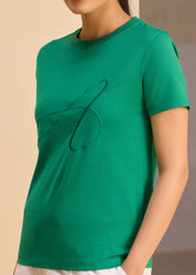 Relaxed Fit Embroidery Tee