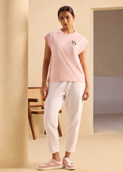 Embroidered Boxy Muscle Tee