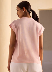 Embroidered Boxy Muscle Tee