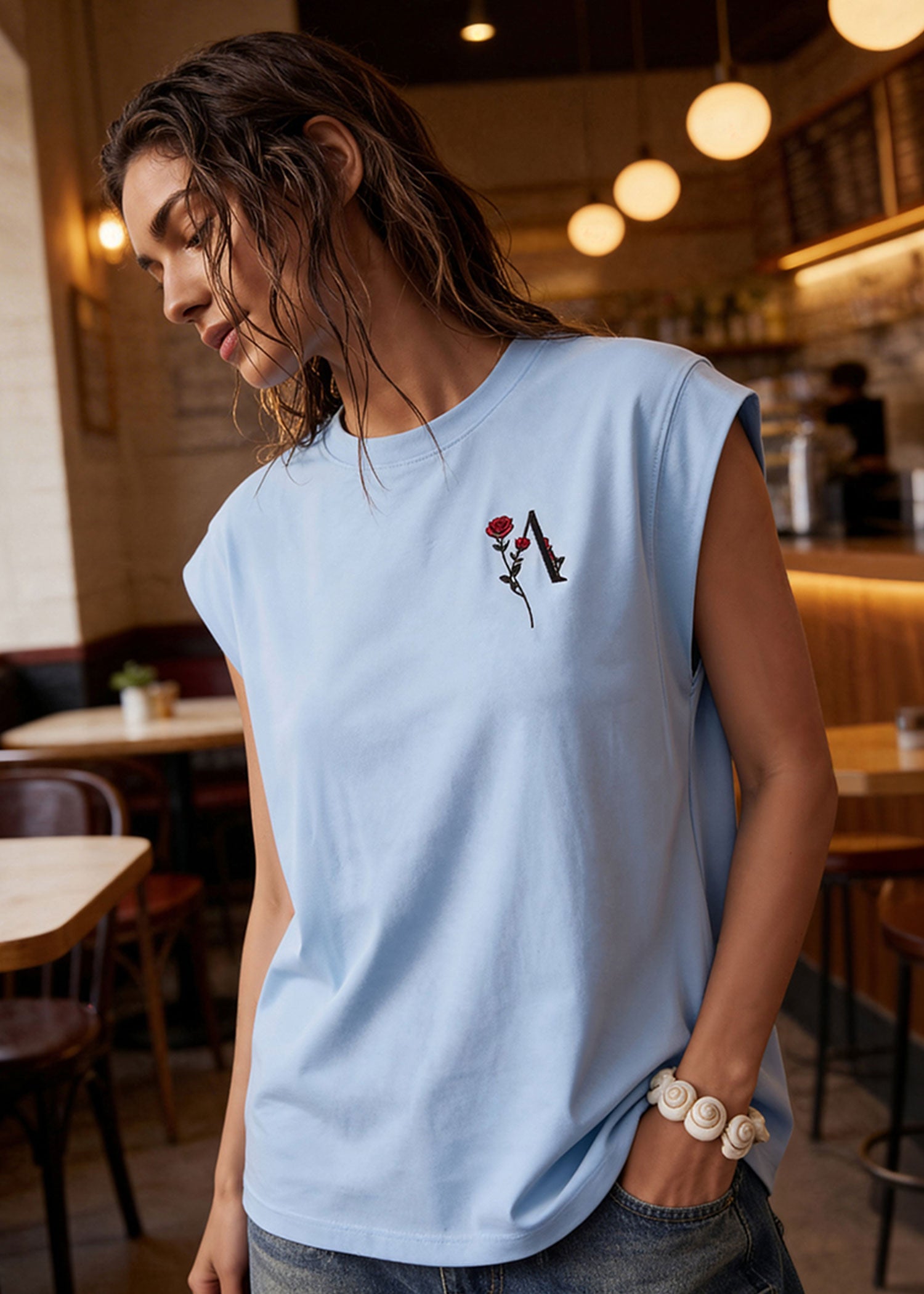 iCotton Oversized Muscle Tee