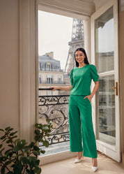 iCotton Pouf Sleeve Top