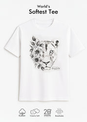 Embroidered Lioness Graphic Tee