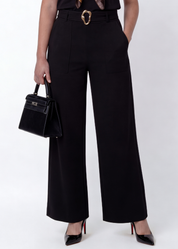 Belted Wide Leg Pants