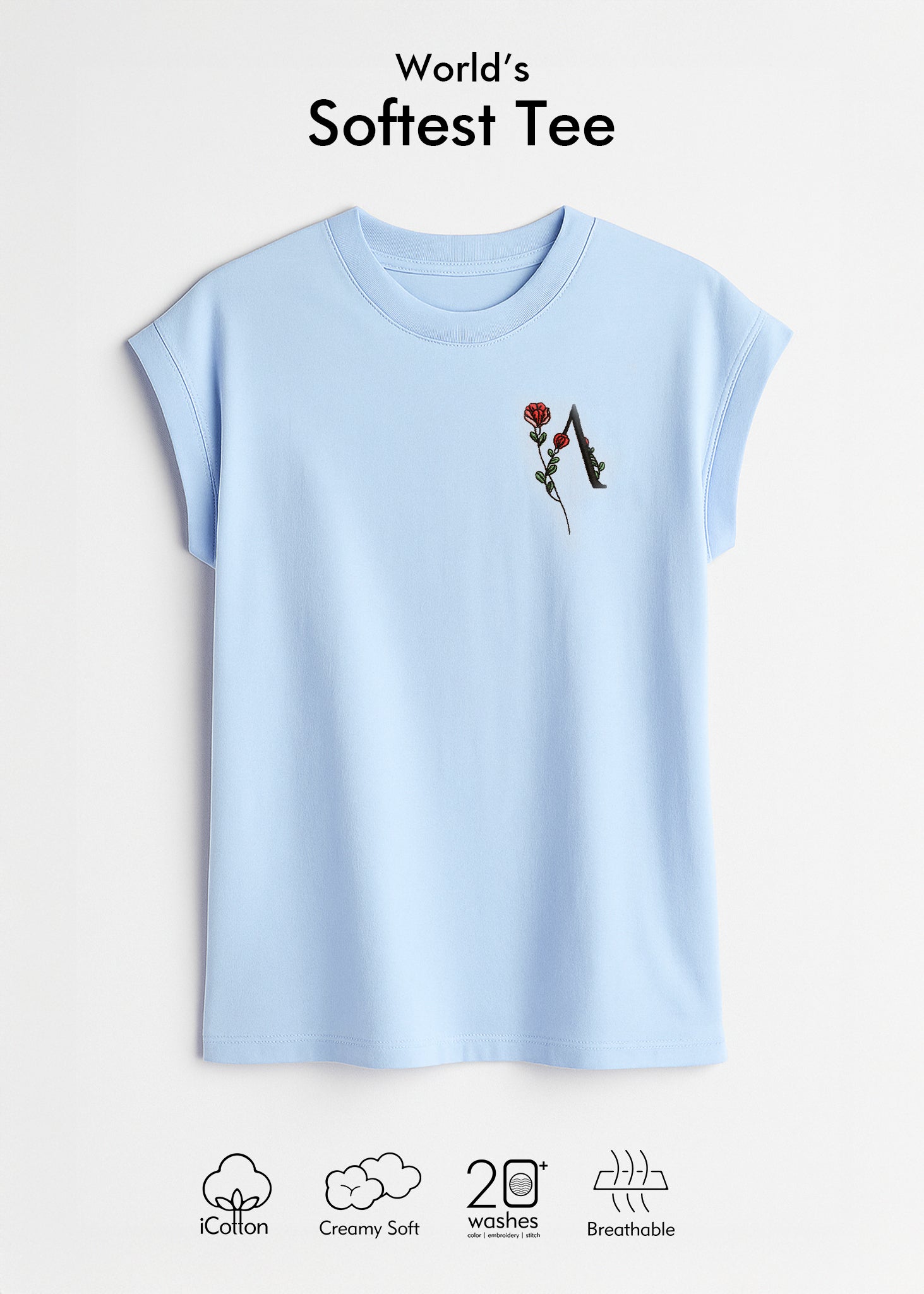 Embroidered Boxy Muscle Tee