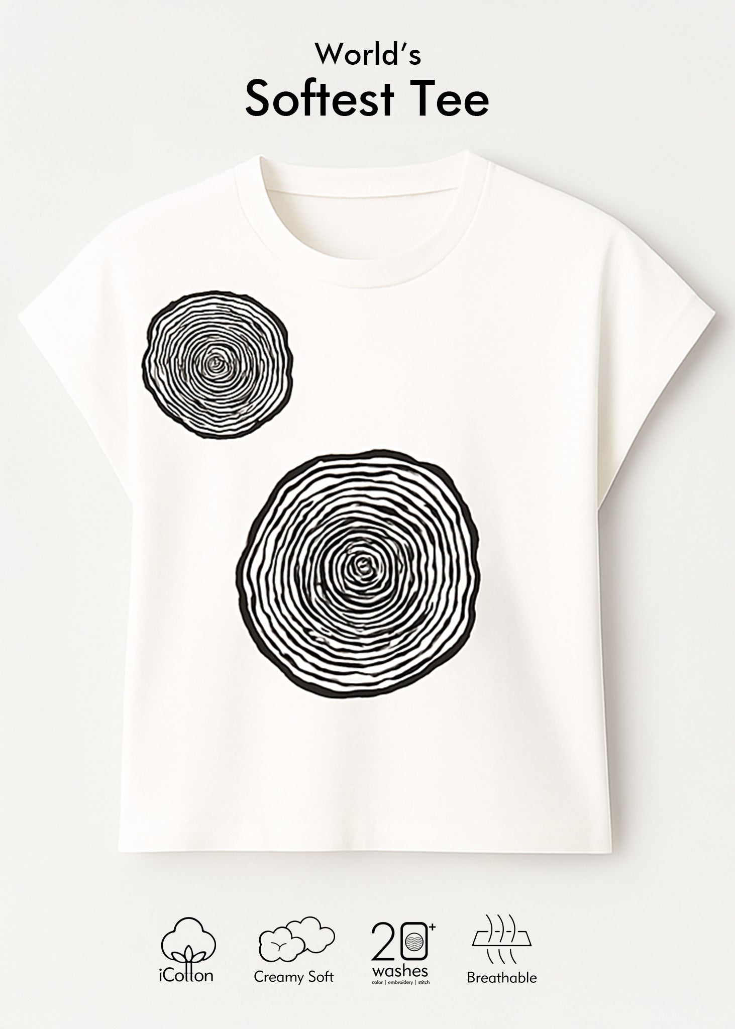 Soft Woodprint Boxy Muscle Tee