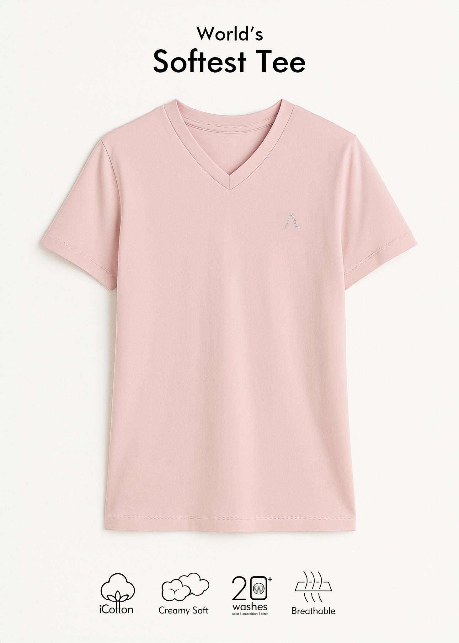 Cloud Soft Vee Neck Tee