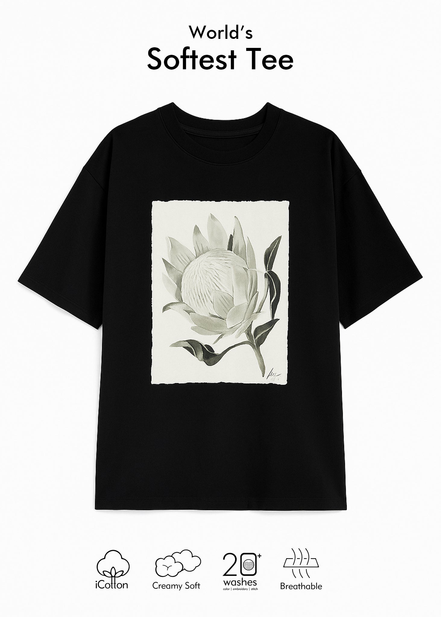 Effortless Protea Oversized Tee