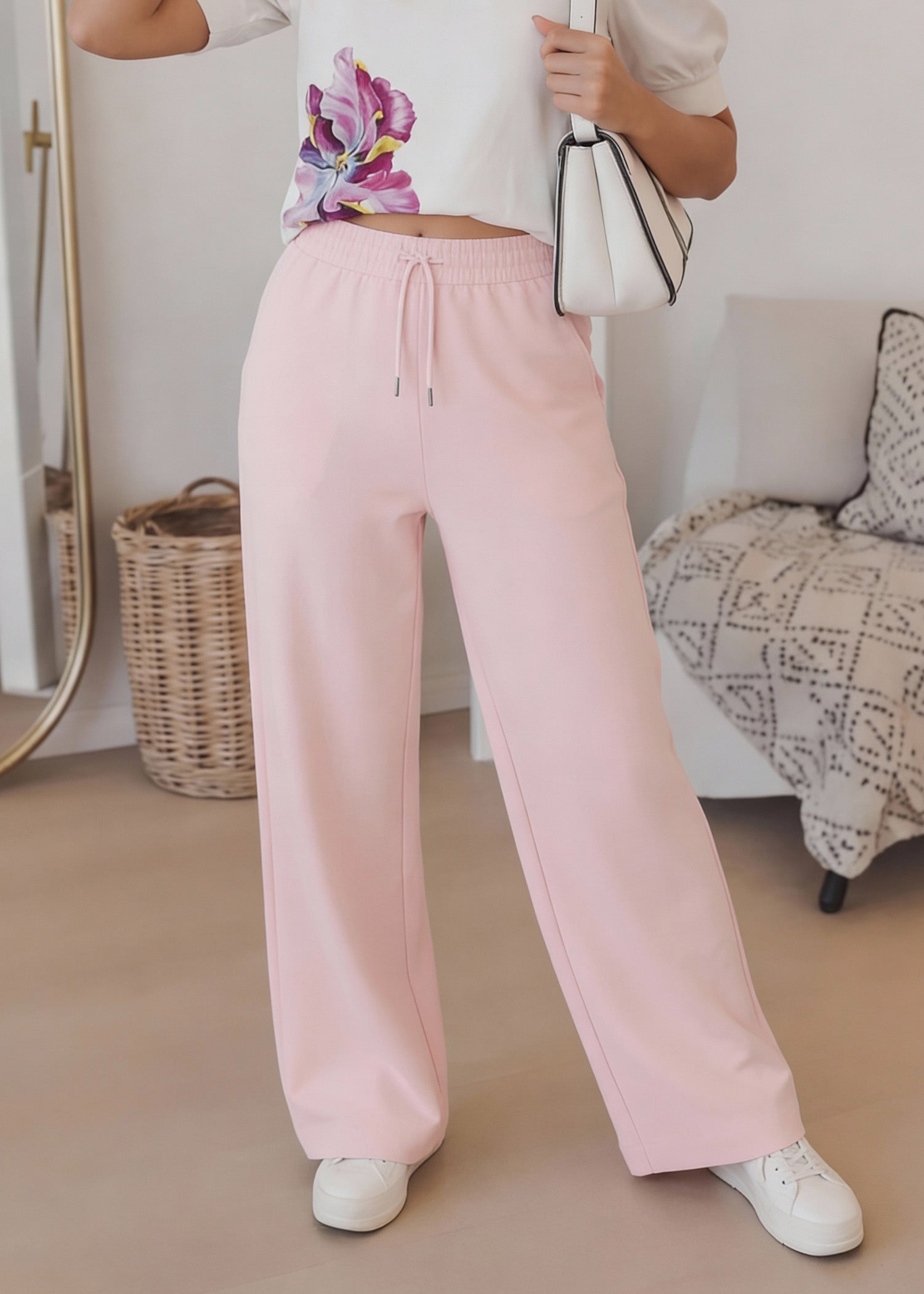 iCotton Signature Terry Wide Leg Pants