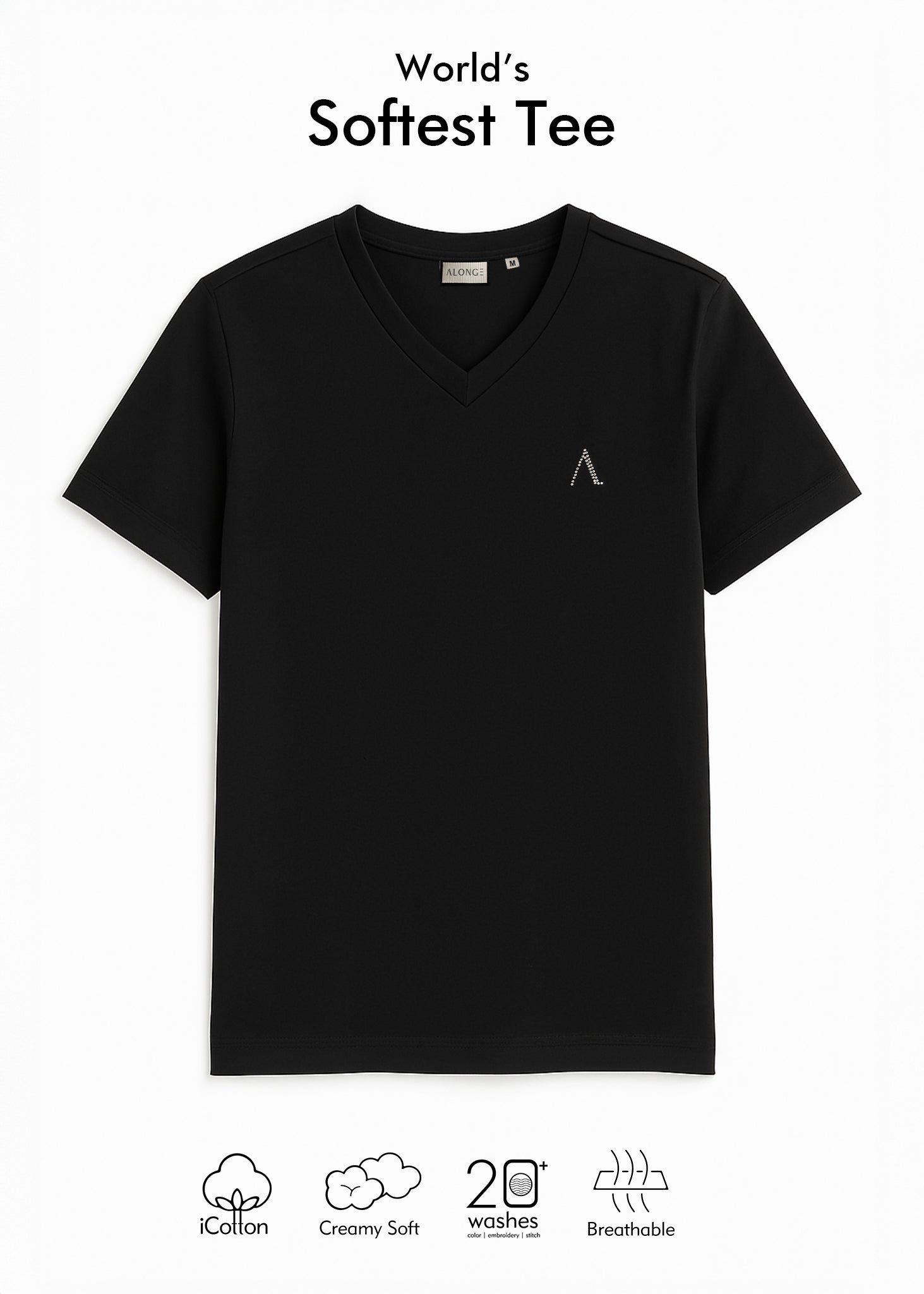 Cloud Soft Vee Neck Tee