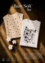iCotton Terrazzo Oversized Muscle Tee + Embroidered Graphic Tee