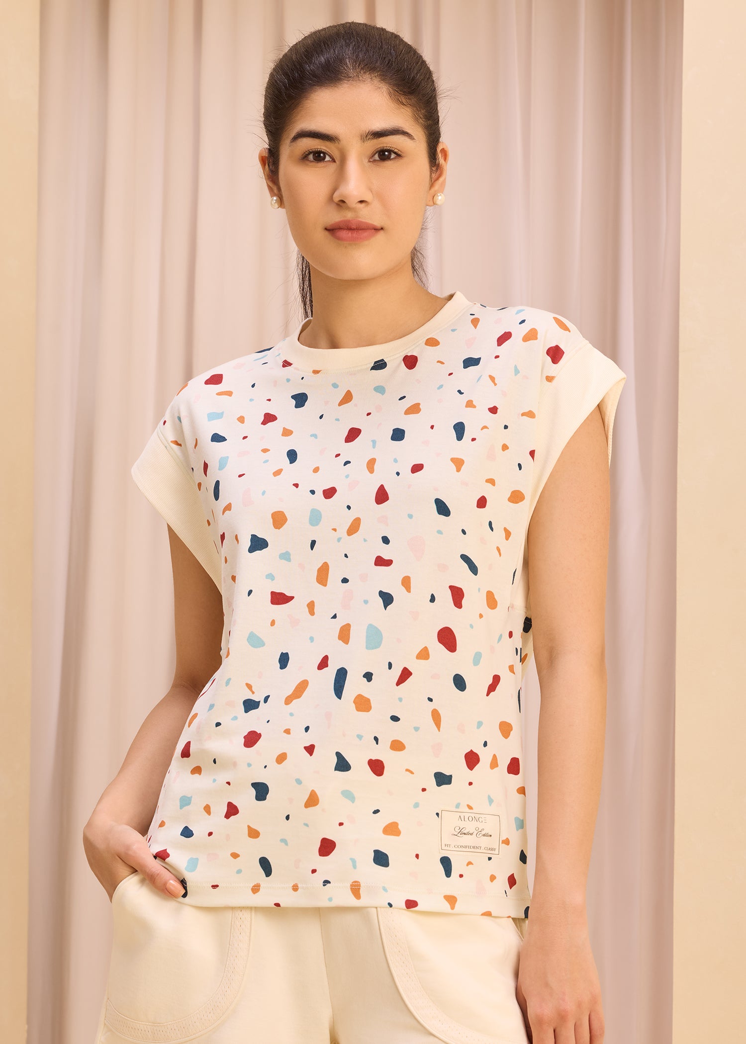 Soft Terrazzo Boxy Muscle Tee