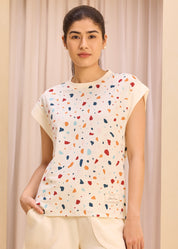 Soft Terrazzo Boxy Muscle Tee