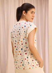 Soft Terrazzo Boxy Muscle Tee