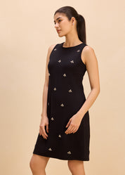 Luminous Rhinestone Shift Dress