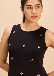 Luminous Rhinestone Shift Dress