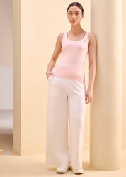 Non Transparent Wide Leg Pants