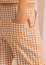 Houndstooth Tapered Pants