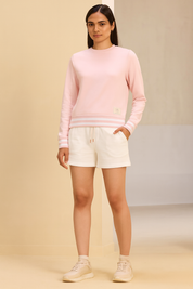 On the Go Shorts + Yarn Dyed Rib Sweatshirt