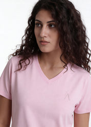 iCotton Signature Vee Neck Tee