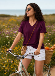 iCotton Signature Vee Neck Tee