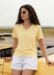 iCotton Signature Vee Neck Tee